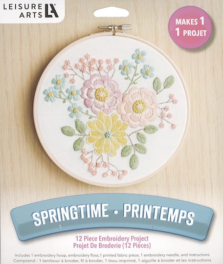 Leisure Arts&#xAE; 6&#x22; Springtime Embroidery Kit